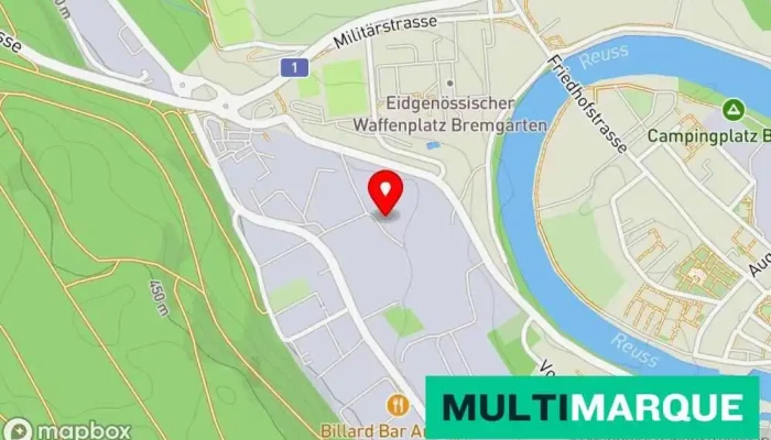 Karte von Aaba AG Gebrauchtreifenhandel, Recyclinghof, Reifengeschäft in Bremgarten