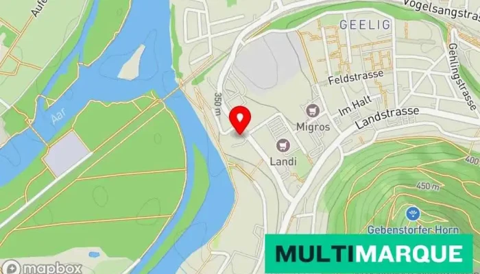 Karte von annerturgi Nutzfahrzeuge AG Lkw-Werkstatt, Autowäsche, Wohnmobil-Reparaturwerkstatt, Lkw-Händler, Lkw-Vermietung in Gebenstorf