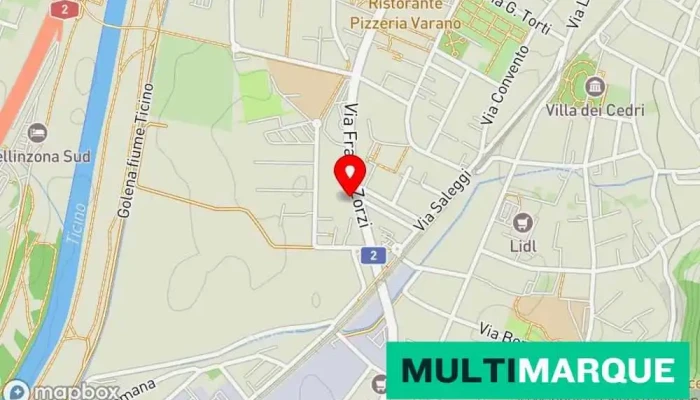 Auto Bellinzona Nord -  Karte - Bellinzona