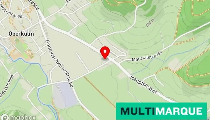 Karte von AUTO ERNI AG Oberkulm - Dacia Dacia-Händler, Kfz-Ausbeulservice, Autoglasservice, Automarkt, Kfz-Ersatzteilgeschäft, Autohändler, Autowerkstatt in Oberkulm