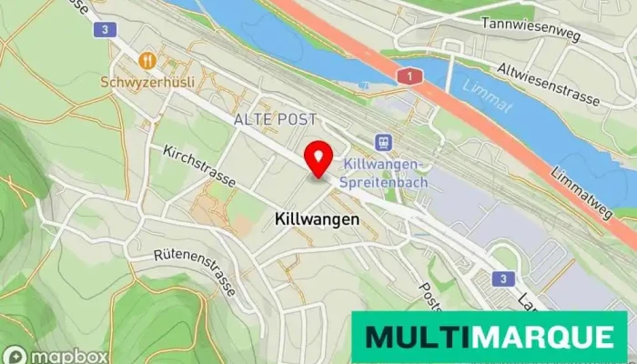Karte von Auto Occasion Center Autohändler in Killwangen