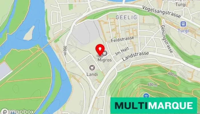 Karte von Autosattlerei Polsterei Stegmüller Autopolsterei, Autorestaurierung, Autowäsche, Möbelreparatur-Werkstatt, Lederreparaturdienst, Sattlerei in Gebenstorf