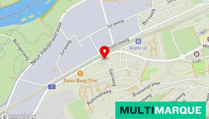Karte von Autoservice + Zubehör Schärer Kfz-Ersatzteilgeschäft in Rothrist