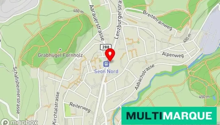 Karte von Autostudio La Folie Urs Weber Kfz-Ersatzteilgeschäft, Scheibentönungsservice in Seon
