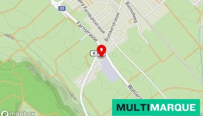 Karte von Basch AG / TS + Shop Liegenschaft Tankstelle, Bäckerei, Lebensmittelhändler in Wohlen