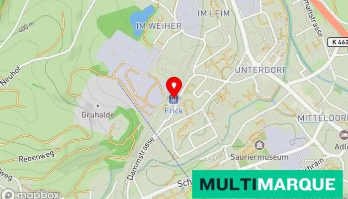 Karte von BLINK Fahrschule Frick | Fahrstunden, Motorrad Grundkurse, VKU und Nothelferkurse Fahrschule in Frick