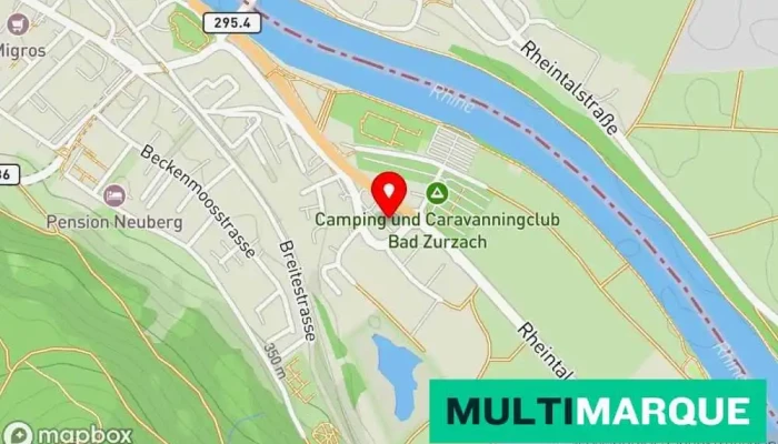 Karte von Caravan-Montageservice Bausch Wohnmobil-Reparaturwerkstatt, Wohnwagenvermietung, Wohnwagenbedarf, Wohnmobilhändler, Wohnmobilvermietung, Wohnmobilbedarf in Bad Zurzach