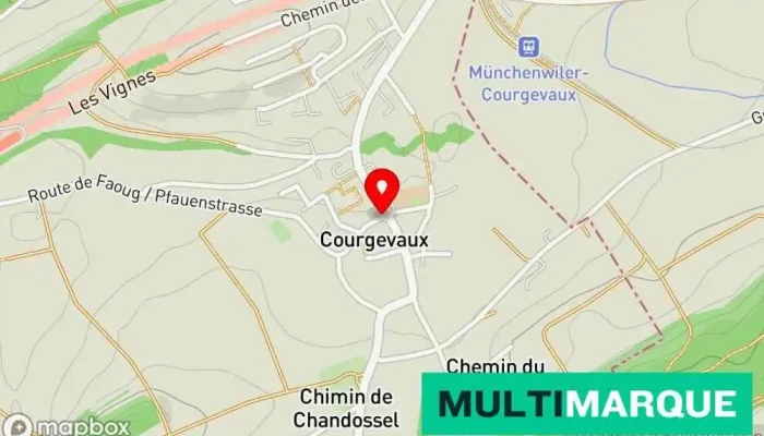 Courgevaux Village Karte - Gurwolf