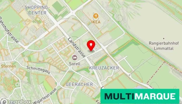 Karte von Di Maio AG Garage & Autoelektro Autowerkstatt, Karosseriewerkstatt, Kfz-Ersatzteilgeschäft, Autohändler, Reparaturservice, Dachdecker, Gebrauchtwagenhändler in Spreitenbach