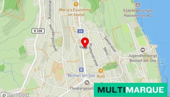 Karte von Fischer Automobile AG Autohändler, Autowerkstatt, Tankstelle in Beinwil am See