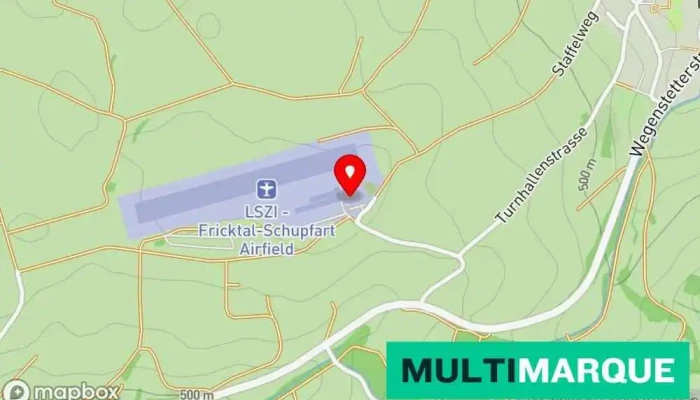 Flugplatz Fricktal -  Schupfart Karte - Schupfart