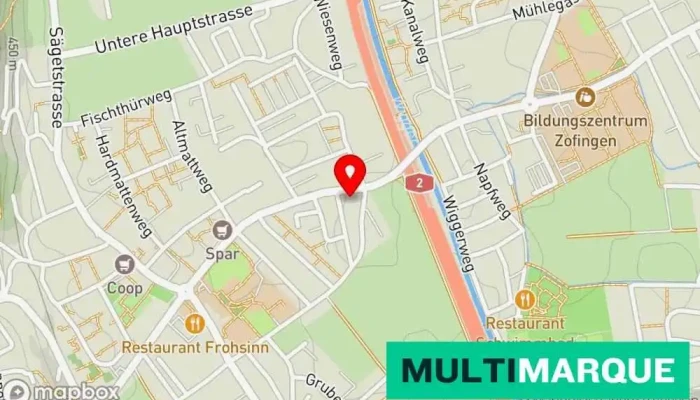 Karte von Garage Galliker AG Strengelbach - Renault Renaulthändler, Autohändler, Autowerkstatt in Strengelbach