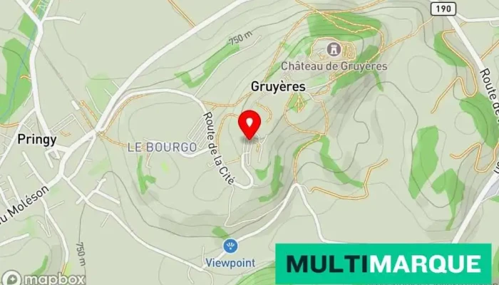 Gruyeres   Parking P1   Chavonne Karte - Gruyères