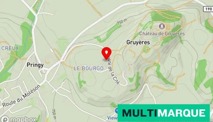 Gruyeres   Parking P3 Karte - Gruyères