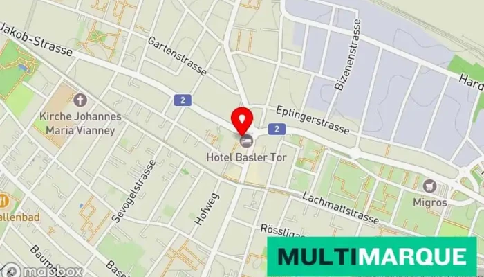 Hotel Baslertor -  Karte - Muttenz