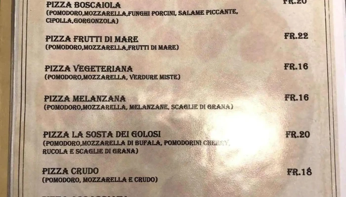 La Sosta Dei Golosi -  Speisekarte - Contone