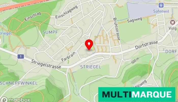 Karte von MaLi Gartengeräte AG Rasenmäher-Fachhandel, Baumaschinenhändler, Baumaschinenvermietung, Landmaschinenhändler für Milchviehbetriebe, Anbieter von Gartengebäuden, Gartengeräte-Anbieter in Safenwil
