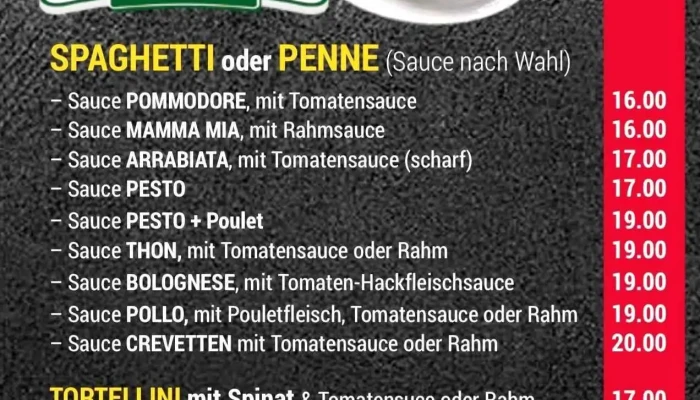 Mamma Mia -  Speisekarte - Wünnewil-flamatt