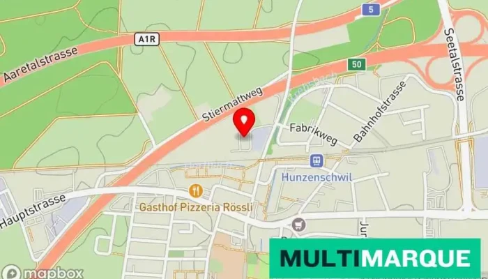 Karte von Midland - Swiss Quality Oil Hersteller, Heizölanbieter, Öl- und Erdgasunternehmen, Ölraffinerie in Hunzenschwil