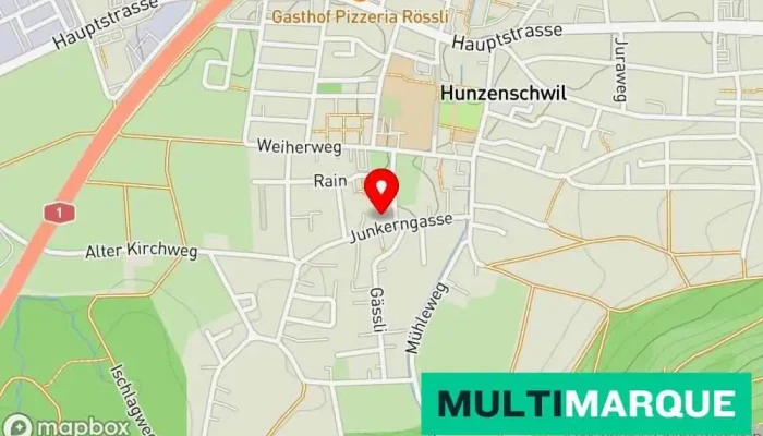 Karte von Mototom T. Huser Motorradwerkstatt in Hunzenschwil