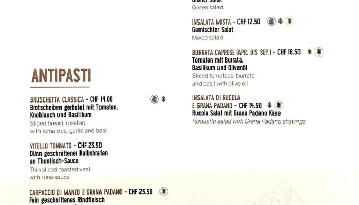 Restaurant Resslirytti -  Speisekarte - Basel