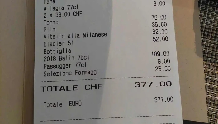 Restaurant Seven -  Speisekarte - Ascona