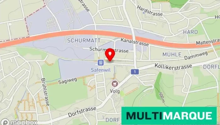 Karte von Safenwil Parkplatz in Safenwil