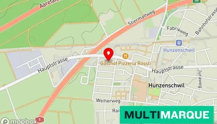 Karte von Salvatore Danieli Verkauf- leichte Nutzfahrzeuge Opel-Händler, Autohändler, Nissan-Händler in Hunzenschwil