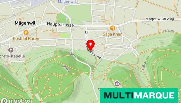 Karte von Sinoris Fahrzeugzubehörgeschäft in Mägenwil