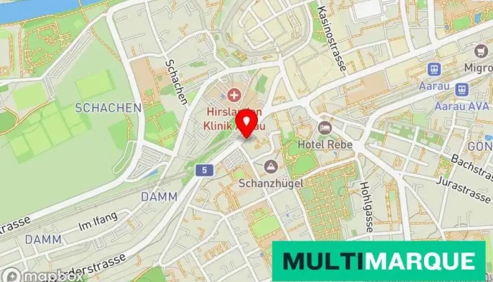 Karte von Strade Argovia Velogeschäft Fahrradgeschäft, Fahrradwerkstatt in Aarau