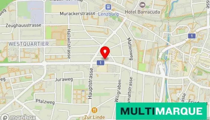Karte von Südwestgarage Lenzburg AG Autowerkstatt in Lenzburg