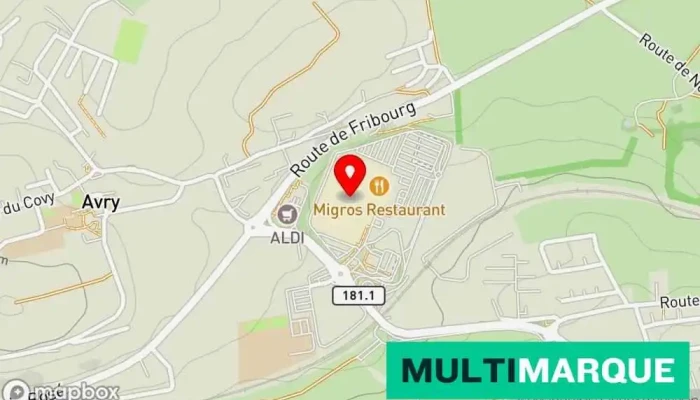 Karte von SUN STORE Avry Apotheke, Fachhandel für Kosmetikbedarf, Drogerie, Parfümerie in Avry-sur-Matran