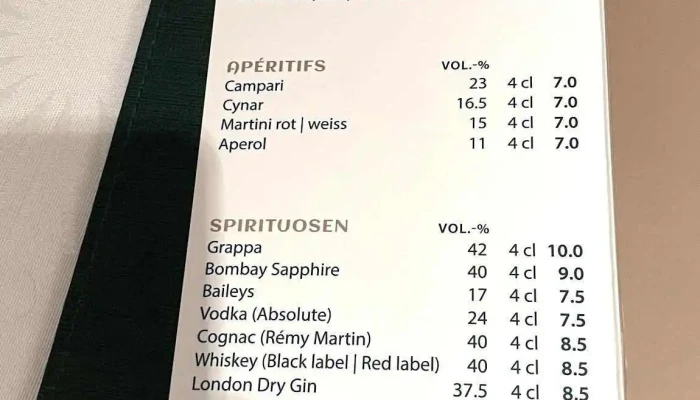 The Indian Food Court -  Speisekarte - Meisterschwanden