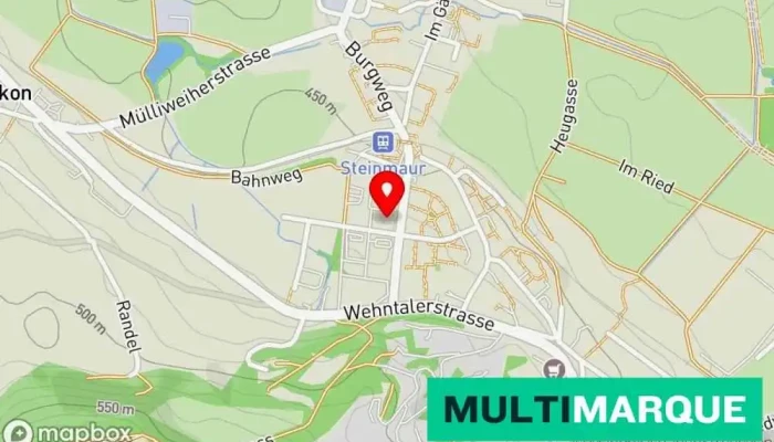 Karte von Vogt Automobile AG / Renault & Dacia Autohändler, Autowerkstatt, Dacia-Händler, Renaulthändler in Steinmaur