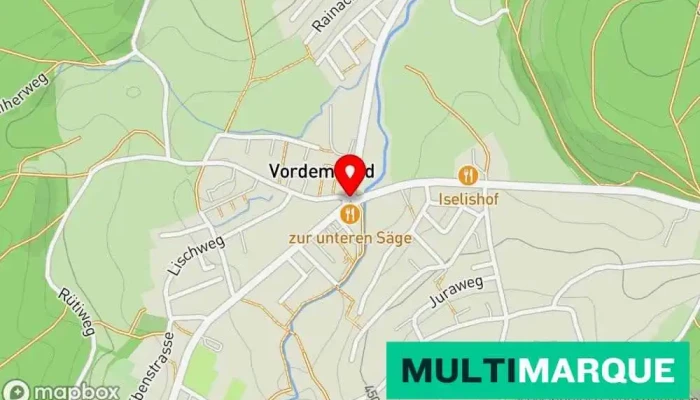 Karte von Vordemwald  in Vordemwald